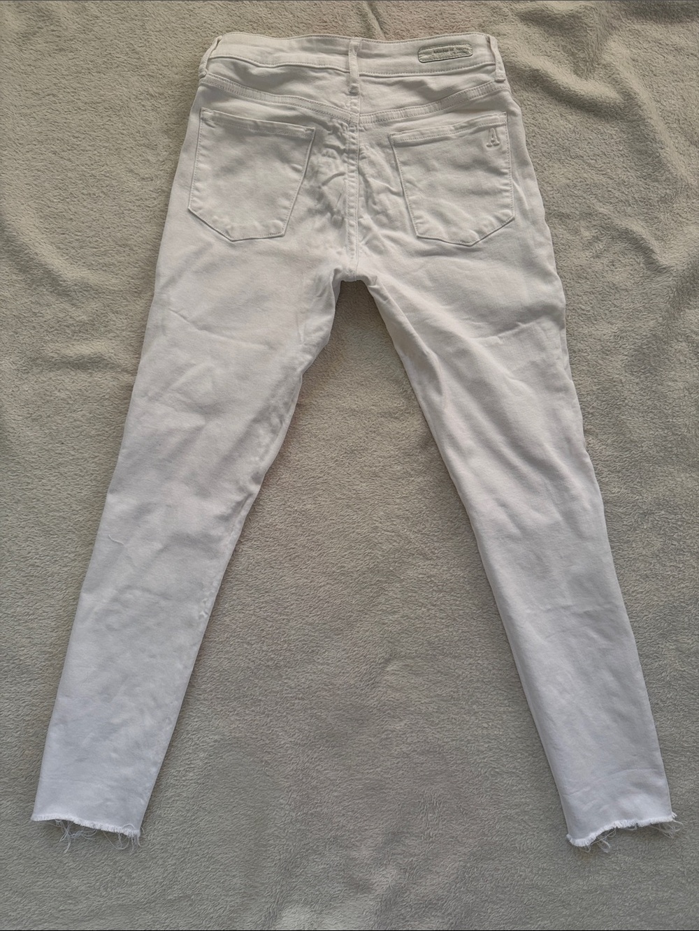Articles Of Society White Skinny Jeans - Raw Hem size 25
